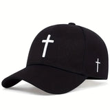 Unisex Cross Embroidery Snapback Baseball Caps