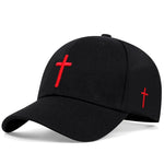 Unisex Cross Embroidery Snapback Baseball Caps