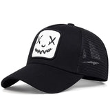 Unisex Ghost Face Embroidery Baseball Net Caps