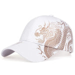 Unisex Golden Dragon Printing Snapback Baseball Caps