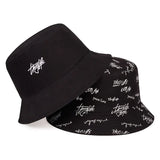 Unisex Letter Embroidery Bucket Hats Fishermen Caps