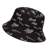 Unisex Letter Embroidery Bucket Hats Fishermen Caps