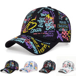 Unisex Letter Graffiti Printing Snapback Baseball Caps