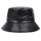 Unisex N86 Label Personality Pu Leather Bucket Hats