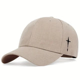 Unisex Simple Cross Water Drop Embroidery Baseball Caps