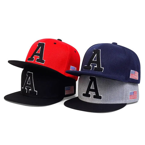 Unisex Simple Letter A Embroidery Hip-hop Hats