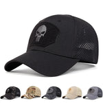 Unisex Skull Embroidery Lable Breathable Baseball Caps