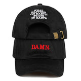 Summer DAMN Hats Embroidered Earth Dad Hat Hip Hop Cap