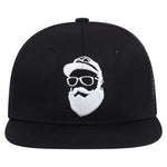 Unisex Uncle Beard Embroidery Hip-hop Net Hats