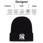 Unisex WY Letter Embroidery Beanies Autumn Winter Warm knitted hats