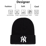 Unisex WY Letter Embroidery Beanies Autumn Winter Warm knitted hats