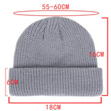 Winter Warm Beanies Female Wool Knitted Skull Cap