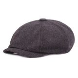 Wool Newsboy Caps Men Herringbone Flat Caps Gatsby Cap