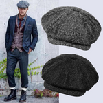 Wool Newsboy Caps Men Herringbone Flat Caps Gatsby Cap