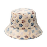 NEWBLOM Five-pointed Star Butterfly Plush Hat Fisherman Hat