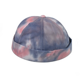 NEWBLOM Tie Dye Adjustable Melon Cap Hip Hop Brimless Beanie