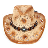 Western Outback Cowboy Hat Men's Women's Style Straw Felt Canvas