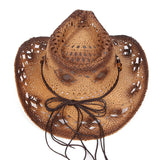 Western Outback Cowboy Hat Men's Women's Style Straw Felt Canvas