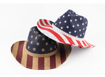 NEWBLOM Straw hat with flag print