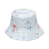 NEWBLOM Beach Sun Hat ,Mushroom Print Reversible Bucket Hat