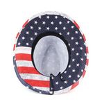 NEWBLOM Straw hat with flag print