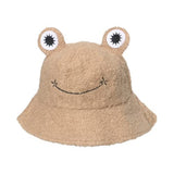 Cute Plush Frog Fisherman Hat Bucket Hat for Women