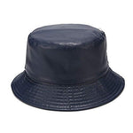 Fashion Bucket Hat PU Leather Rain Hat Waterproof Fishmen Cap