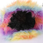 Faux Fur Rainbow Fisherman Hat for Women