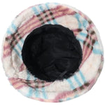 Warm Bucket Hat Plaid Fisherman Hat