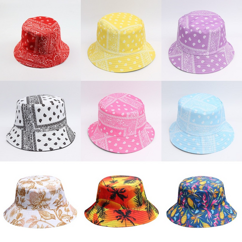 NEWBLOM  Fashion Vintage Cashew Print Bucket Hats