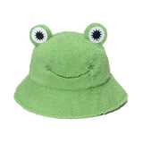 Cute Plush Frog Fisherman Hat Bucket Hat for Women