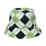 Geometric Diamond Lattice Bucket Hat for Women Men