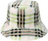 Warm Bucket Hat Plaid Fisherman Hat