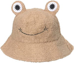 Cute Plush Frog Fisherman Hat Bucket Hat for Women