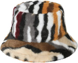 Warm Bucket Hat Plaid Fisherman Hat