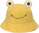 Cute Plush Frog Fisherman Hat Bucket Hat for Women