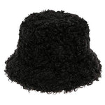 NEWBLOM Women Winter Bucket Hat Vintage Cloche Hats Warm Faux Fur Wool Fisherman Cap