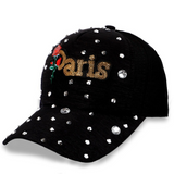 Female Colorful Paris Alphabet Embroiderided  Baseball Cap