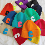 NEWBLOM Letter C embroidered warm ear protection knitted hat