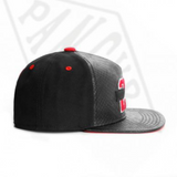 Black Leather Cotton 23 Snapback Hat Hip Hop Baseball Cap