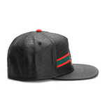 Embroidered Baseball Cpa Black Leather Hip-Hop Snapback Hat