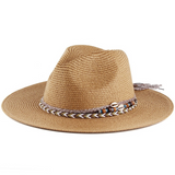 NEWBLOM Creative decoration straw hat Trilby Cowboy hats