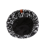 NEWBLOM Leopard Fluffy Hat Faux Fur Warm Bucket Hats