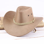 Fashion Women Sun Shield Cowboy Hat Summer Casual Artificial Leather Hat