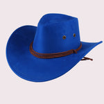 Fashion Women Sun Shield Cowboy Hat Summer Casual Artificial Leather Hat