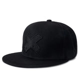 Letter X Snapback Caps Hip Hop Male Bone Baseball Cap Adult Men Women Hat Female Band Rock Baseball Flat Hats Fitted cap