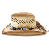 Handmade Weave Curling Brim Cowgirl Summer Hats Sombrero Cap