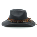 Men Women Western Cowboy Hats Wide Brim Panama Sunhats