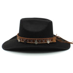 Men Women Western Cowboy Hats Wide Brim Panama Sunhats