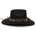 Men Women Western Cowboy Hats Wide Brim Panama Sunhats